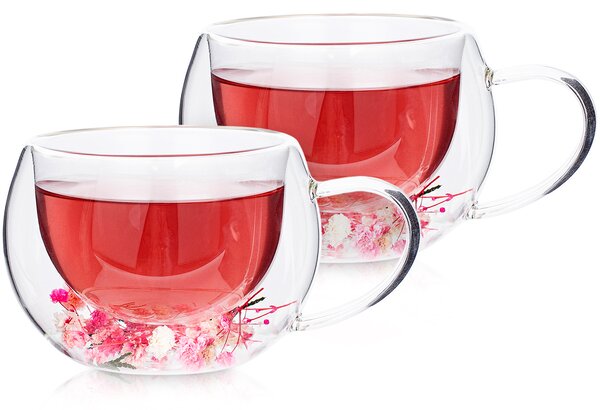 4Home Termo sklenice na cappuccino Blossom Hot&Cool, 270 ml, 2 ks