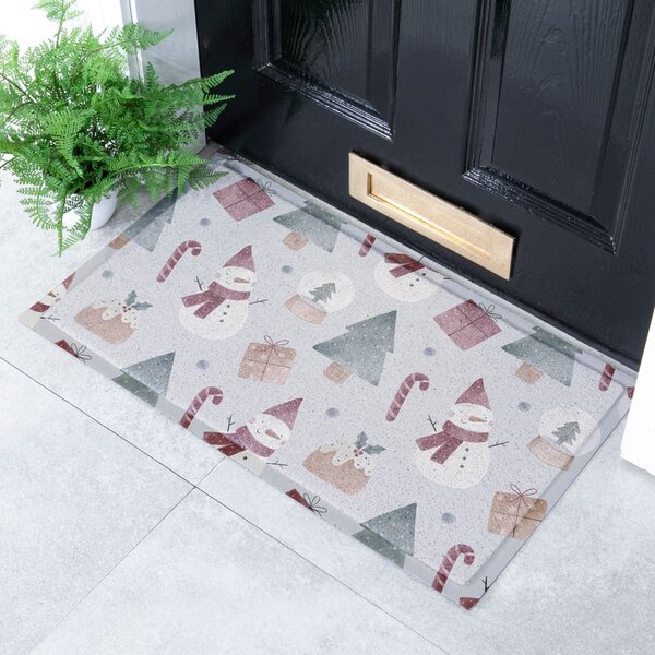 Rohožka s vánočním motivem 40x70 cm Snowman – Artsy Doormats