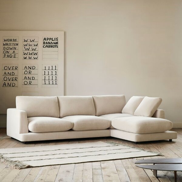 Kave Home Béžová rohová pohovka Gala 300 cm, pravá