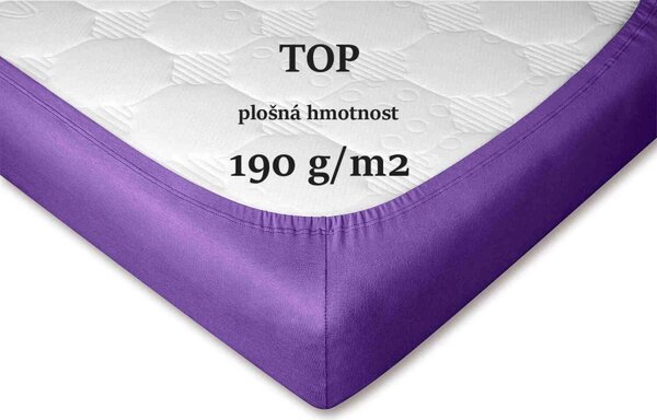 DADKA Jersey prostěradlo purpur Rozměr 60x120x10 dětské