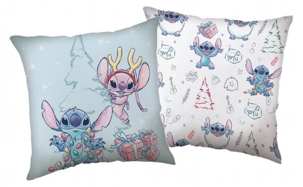 Jerry Fabrics Polštářek Stitch and Angel Xmas 40x40 cm