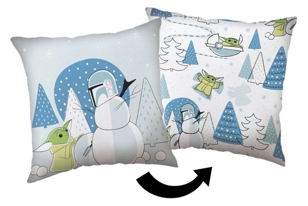 Jerry Fabrics Polštářek Mandalorian Xmas 40x40 cm