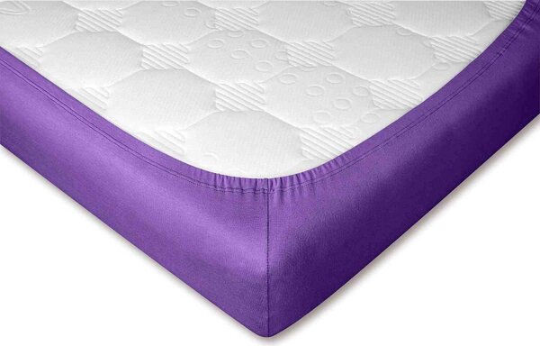 DADKA Jersey prostěradlo purpur Rozměr 60x120x10 dětské