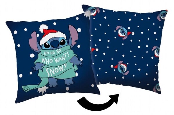 Jerry Fabrics Polštářek Stitch Snow Xmas 40x40 cm