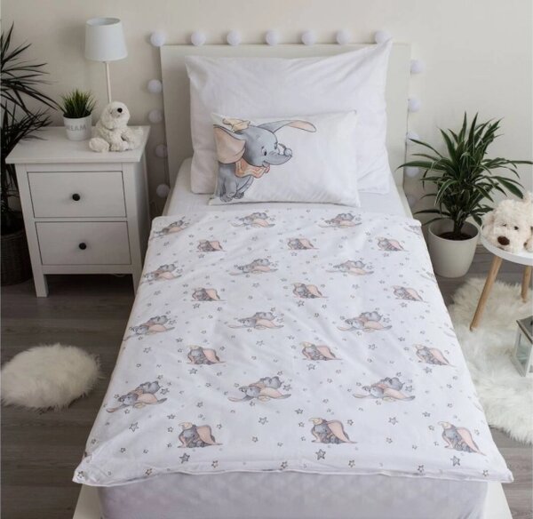 Jerry Fabrics Bavlněné povlečení do postýlky Dumbo grey 100x135, 40x60 cm