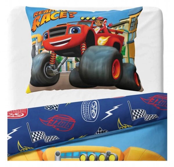 Carbotex Povlečení Plamínek a čtyřkoláci Připraven na závod 140x200, 70x90 cm
