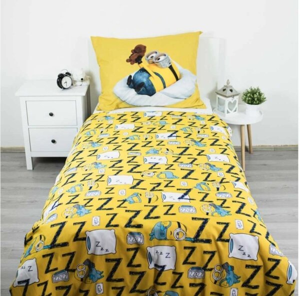 Jerry Fabrics Povlečení Mimoni Lazy Club 140x200, 70x90 cm