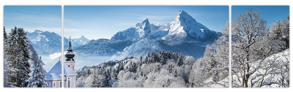 Obraz - Zasněžená krajina (170x50 cm)