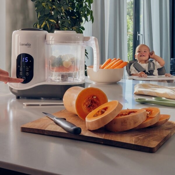 Lionelo - Parní vařič 5v1 BABYMENU 110W/230V bílá/šedá
