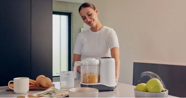 Lionelo - Parní vařič 5v1 BABYMENU 110W/230V bílá/šedá