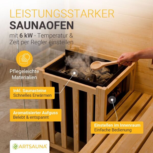 Domácí sauna pro 3 osoby 150 x 140 x 200 cm, černá