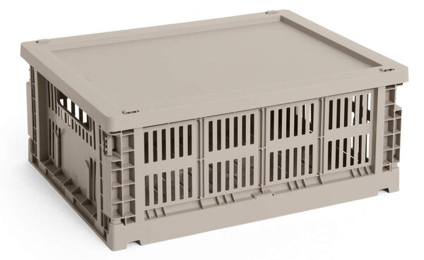 HAY Plastové víko Colour Crate Medium, warm grey
