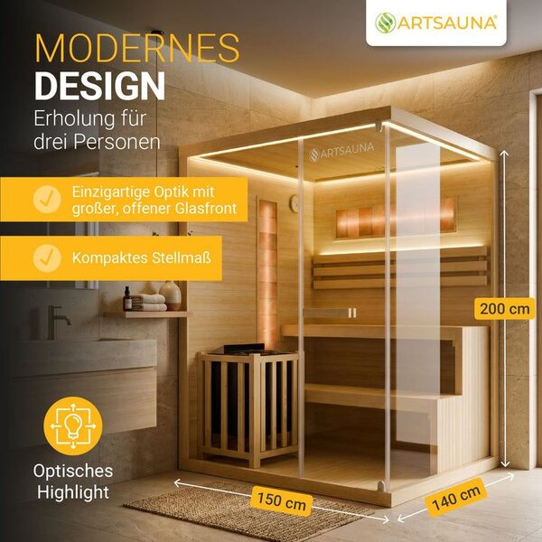 Domácí sauna pro 3 osoby 150 x 140 x 200 cm