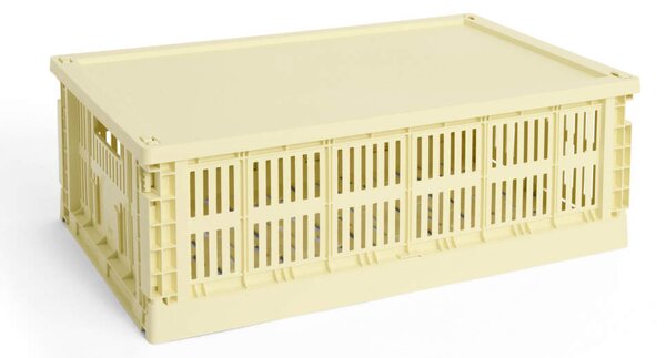 HAY Plastové víko Colour Crate Large, light yellow