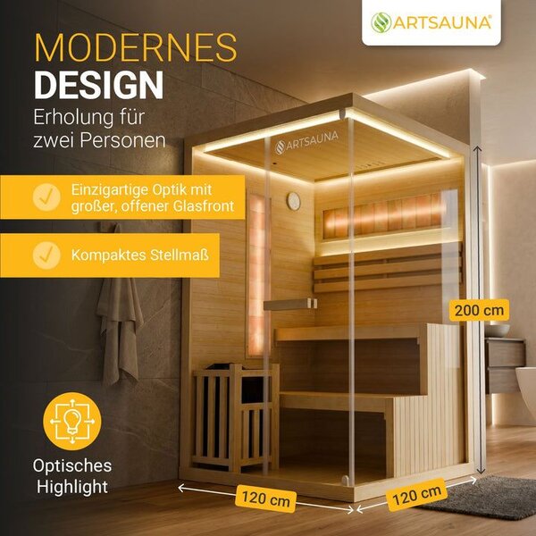 Domácí sauna pro 2 osoby 120 x 120 x 200 cm