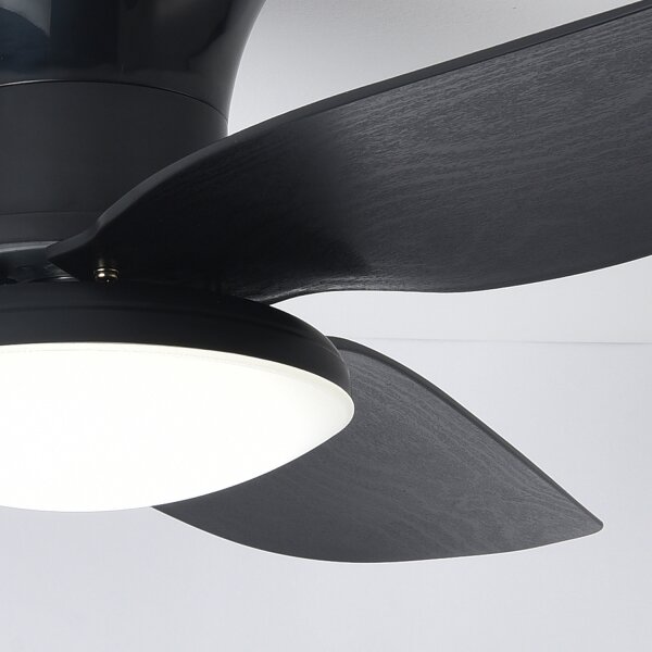 Brilagi - LED Stmívatelný stropní ventilátor LED/30W/230V 3000-6500K černá + DO