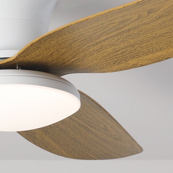 Brilagi-LED Stmívatelný stropní ventilátor LED/30W/230V 3000-6500K bílá/hnědá+DO