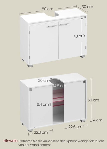 Skříňka pod umyvadlo BBK515W01