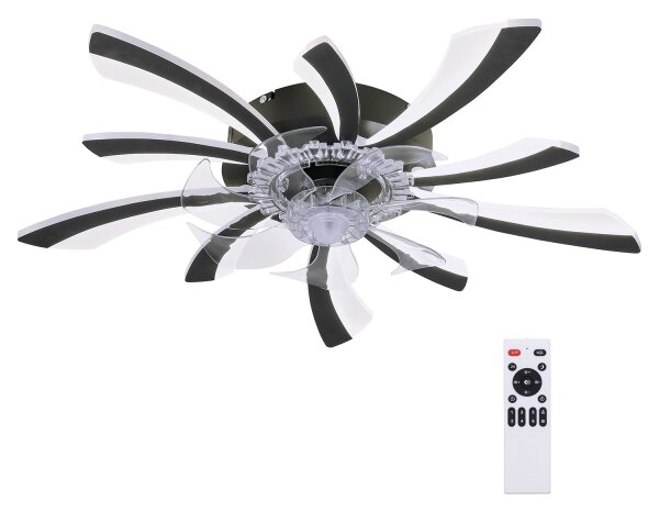 Brilagi-LED Stmívatelné svítidlo s ventilátorem LED/50W/230V 3000-6500K černá+DO