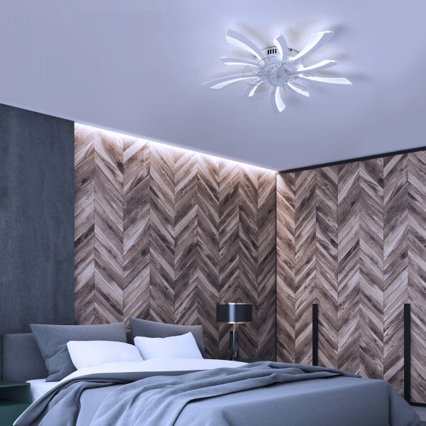 Brilagi -LED Stmívatelné svítidlo s ventilátorem LED/50W/230V 3000-6500K bílá+DO