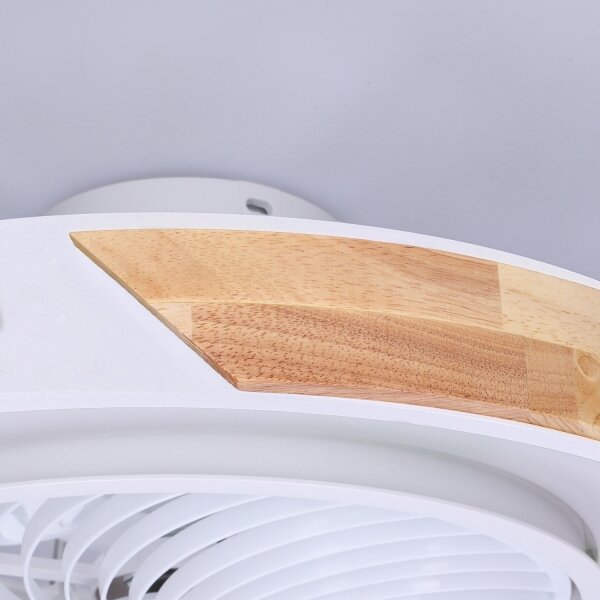 Brilagi-LED Stmív. svítidlo s ventilátorem LED/30W/230V 3000-6500K bílá/dub + DO