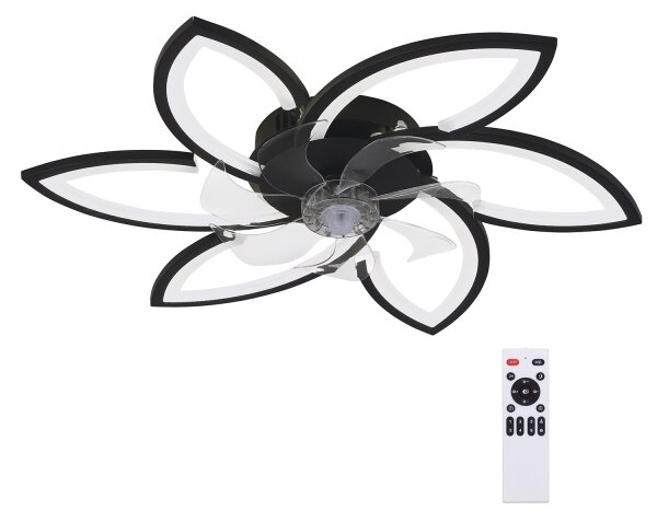 Brilagi-LED Stmívatelné svítidlo s ventilátorem LED/50W/230V 3000-6500K černá+DO