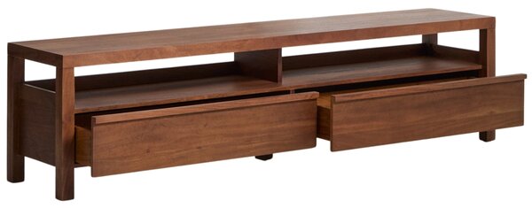 Kave Home Hnědý dřevěný TV stolek Norani 200 x 40 cm