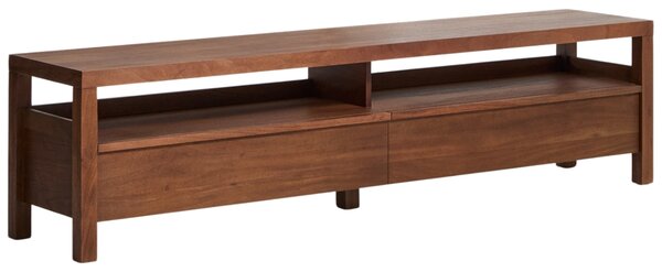 Kave Home Hnědý dřevěný TV stolek Norani 200 x 40 cm