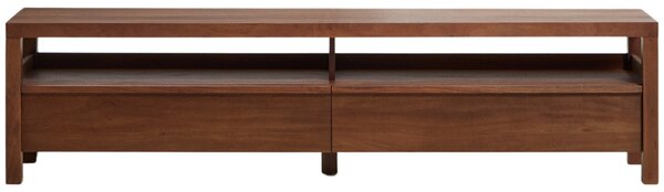 Kave Home Hnědý dřevěný TV stolek Norani 200 x 40 cm