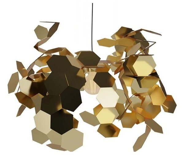 Zava Andromeda, závěsné designové svítidl 1x E14, broušená mosaz, prům. 30cm