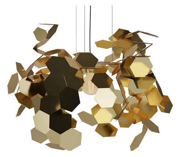 Zava Andromeda, závěsné designové svítidlo, 1xE27, broušená mosaz, prům. 70cm