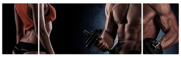 Obraz - Fitness (170x50 cm)
