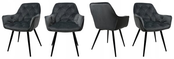 Židle Dankor Design velur šedá 1 ks