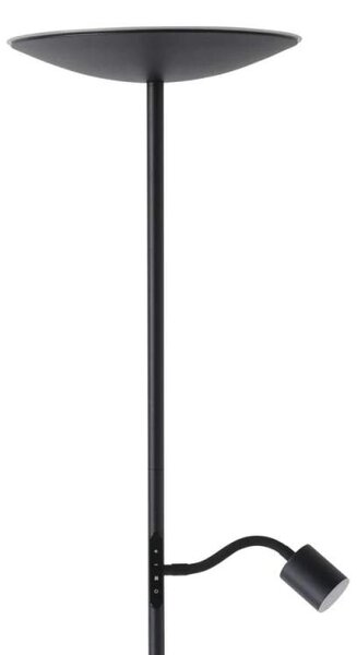 Eglo 901977 CONIVARINO - Čtecí dotykem stmívatelná LED lampa v černé barvě, LED 26,5W + 4W, 170cm (Stmívatelná LED stojací lampa ovládaná dotykem na panel se čtecím ramenem)