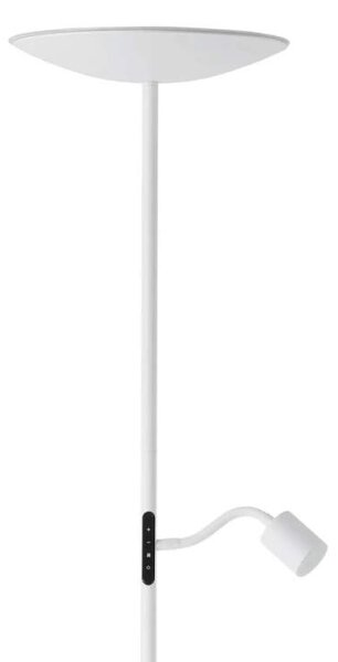 Eglo 901978 CONIVARINO - Čtecí dotykem stmívatelná LED lampa v bílé barvě, LED 26,5W + 4W, 170cm (Stmívatelná LED stojací lampa ovládaná dotykem na panel se čtecím ramenem)