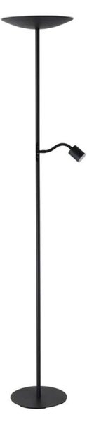 Eglo 901977 CONIVARINO - Čtecí dotykem stmívatelná LED lampa v černé barvě, LED 26,5W + 4W, 170cm (Stmívatelná LED stojací lampa ovládaná dotykem na panel se čtecím ramenem)