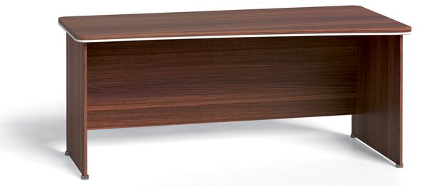 Rohový kancelářský psací stůl ARRISTO LUX, 180x90 cm, pravý, ořech