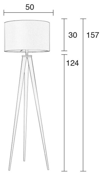 Zuiver Stojací lampa TRIPOD 157 cm – vystavený kus