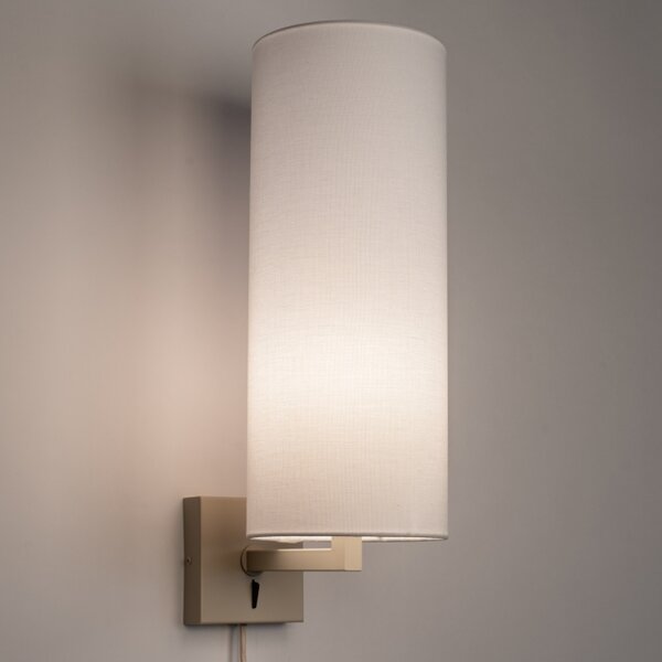 Nástěnné svítidlo do ložnice s vypínačem Bassel 53 White and Taupe (LMD)