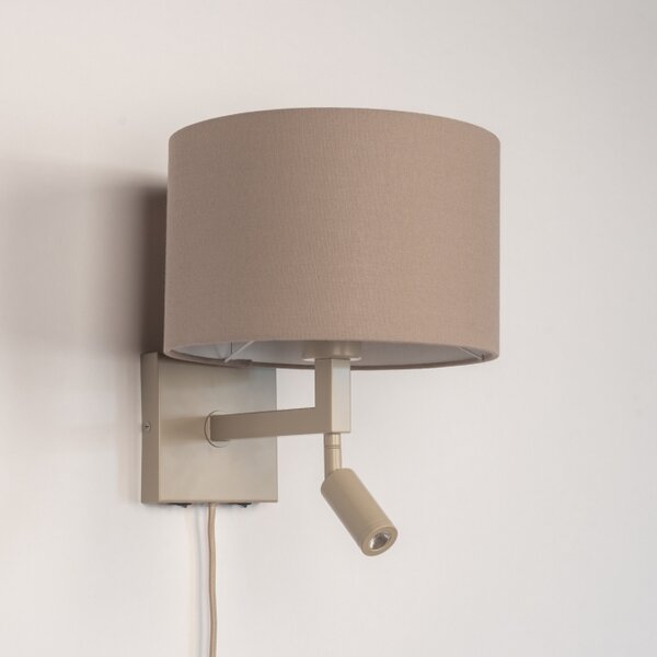 Nástěnné svítidlo do ložnice Bassel Dark Taupe and Taupe (LMD)