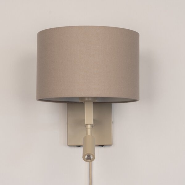 Nástěnné svítidlo do ložnice Bassel Dark Taupe and Taupe (LMD)