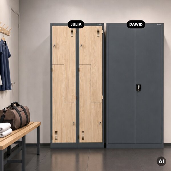 Šatní skříň typu L antracitová, dub sonoma, 800x1850x450 mm: JULIA Eco Design