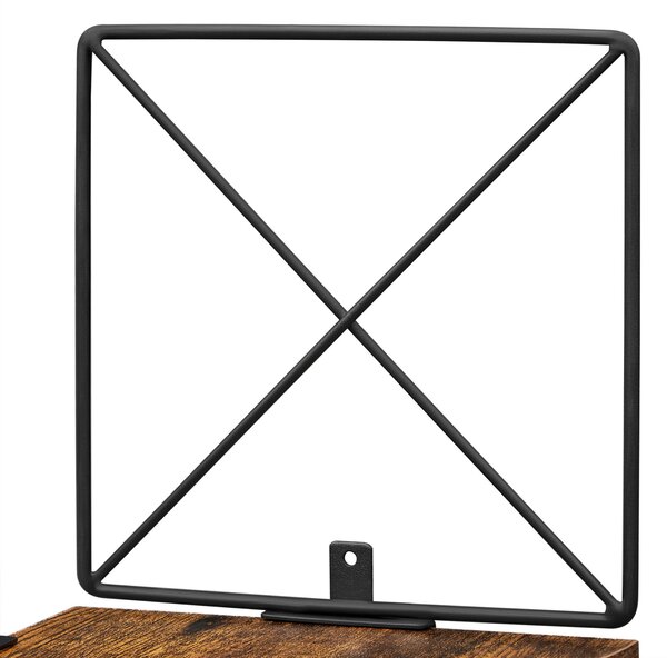 REGÁL, hnědá, černá, železo, recyklované dřevo, 20/127,5/20 cm Boxxx - Online Only regály & police, Online Only