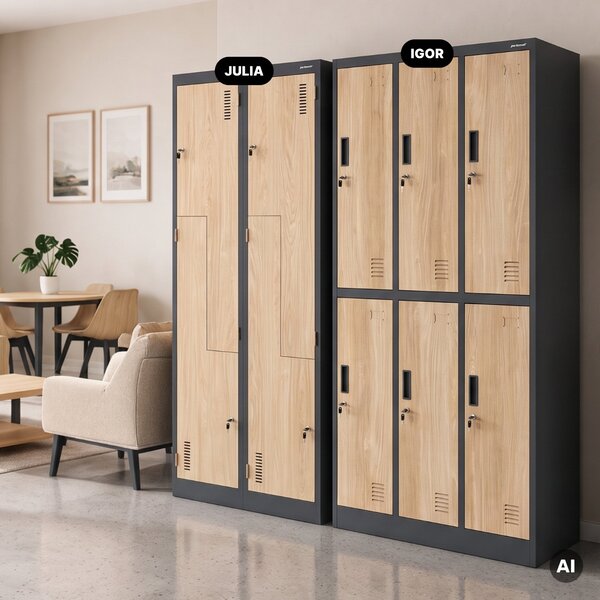 Šatní skříň typu L antracitová, dub sonoma, 800x1850x450 mm: JULIA Eco Design