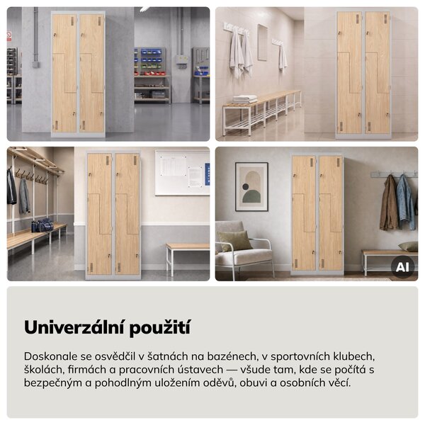 Šatní skříň typu L šedá, dub sonoma, 800x1850x450 mm: JULIA Eco Design