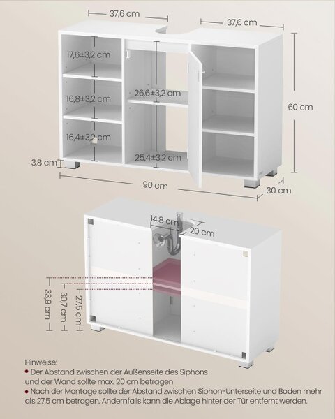 Skříňka pod umyvadlo BBK507W01 bílá