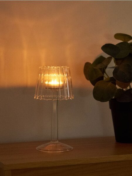 Sinsay - Skleněný Svícen ve Tvaru Lampy - clear