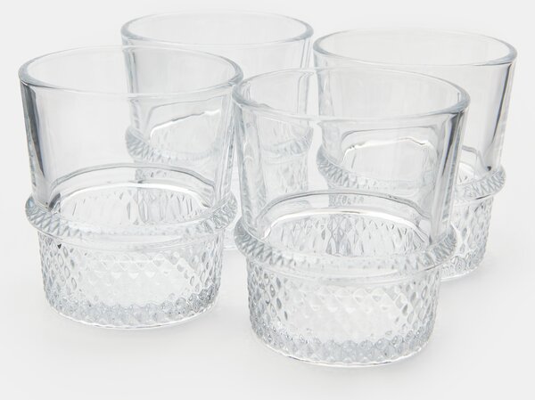 Sinsay - Sada sklenic s rýhováním 4 pack - clear