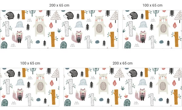 FUGU Ochrana zdi za postel - V lese Varianta ochrany zdi: Delší strana postele 200x65 cm