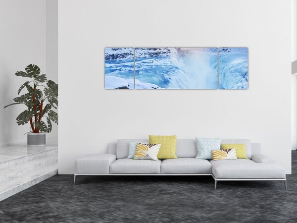 Obraz - Chladné vodopády (170x50 cm)